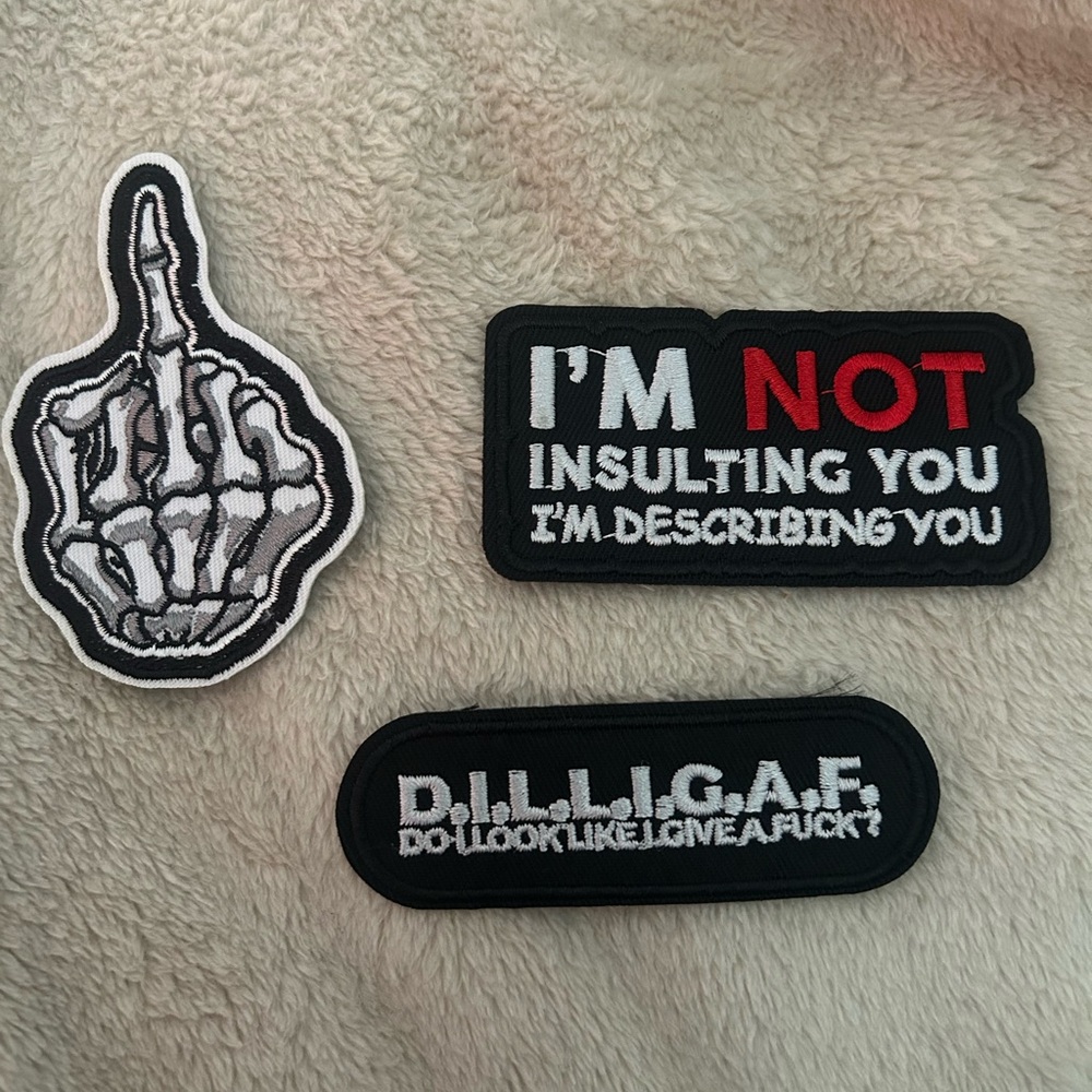 Skeleton and Quote Patches Set3
